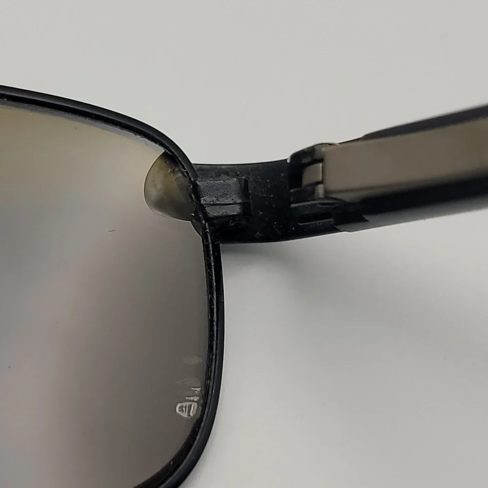 Revo RE 3005 001/62 Sunglasses Mens Black Blue Polarized Rectangular Metal Italy